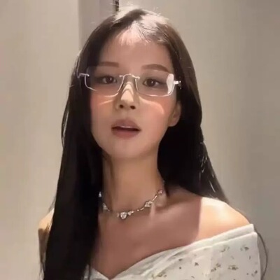 纯欲无框高智感椭圆金属眼镜女甜酷斯文败类素颜近视眼镜可配度数