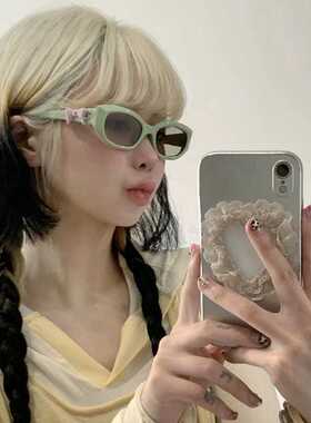 2024新款gm绿色圆脸墨镜防紫外线