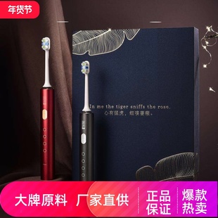 澎湃Metal合金版电动牙刷声波震动全身水洗8刷头壁挂架成人情侣款