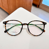 复古方圆款 玳瑁渐进茶近视眼镜框架超轻百搭素颜神器可配有度数
