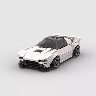乐智筑高马自达RX7FC3S跑车赛车男孩模型摆件 MOC积木汽车拼装