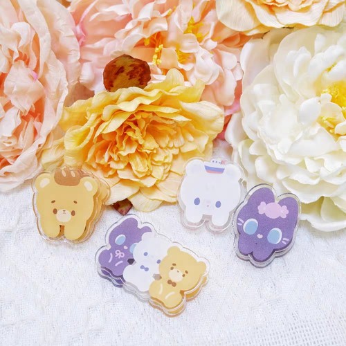 可爱小动物pp夹双面亚克力