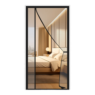 高级防蚊门帘侧开全磁条免打孔魔术贴自粘不伤门框夏季2025年新款