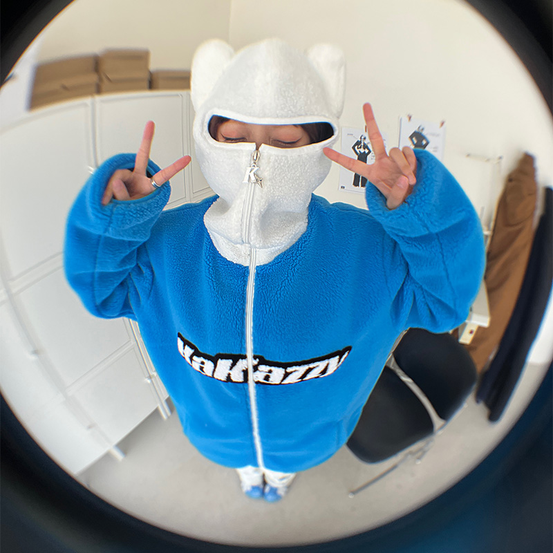 KAKAZZY秋冬羊羔绒男女夹棉棉衣