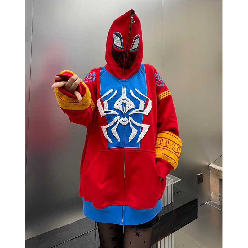 kakazzy重磅卫衣男生春秋薄款大码2024美式连帽嘻哈衣服外套潮牌