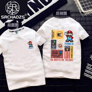 SRCHAOZS夏季新款卡通设计感小众t恤女短袖学院风百搭休闲半袖
