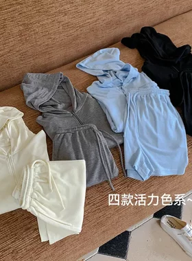天丝羊毛连帽拉链上衣春夏季薄款透气开衫纯色舒适休闲女装外套