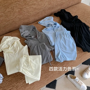 天丝羊毛连帽拉链上衣春夏季薄款透气开衫纯色舒适休闲女装外套