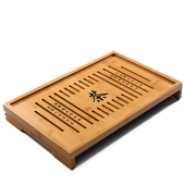 排水小号茶海茶台 清仓竹制茶盘套装 抽屉式 储水家用简约茶托盘