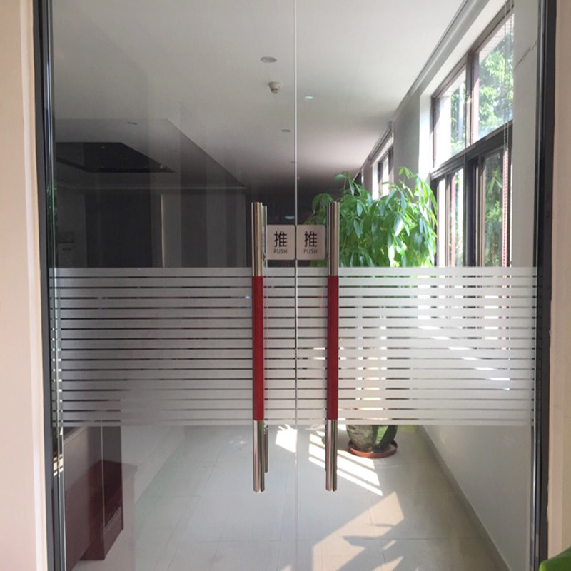 玻璃防撞条窗户磨砂条纹半透明玻璃贴膜移门办公室隔断腰线贴纸