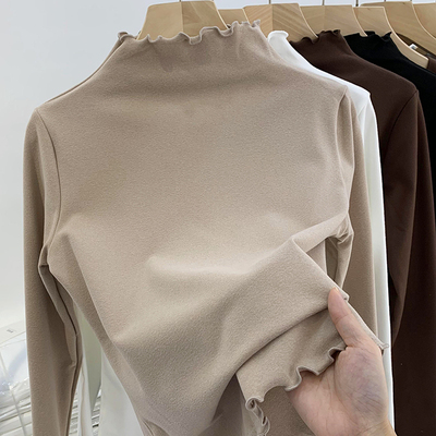 上衣加绒韩版宽松大码女装打底衫