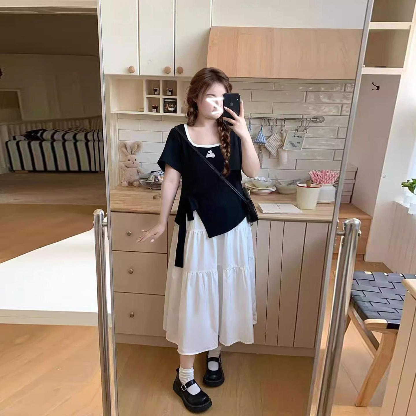 300斤大码不规则短袖T恤