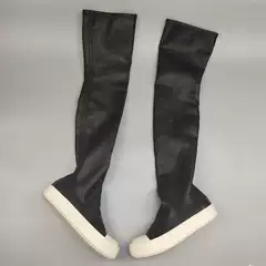 Ro Over-The-Knee Elastic Boots New European and American Thick-Soled Goddess Boots Genuine Cowhide Knight Handsome High-Top Trbottom