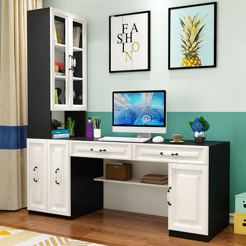 转角书桌书架组合儿童家用学习桌