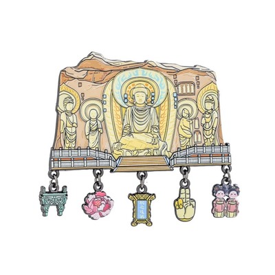 龙门石窟金属冰箱贴纪念品装饰贴