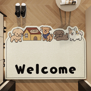 卡通丝圈入户地垫家用入户门口外地垫耐脏免洗可裁剪玄关门外地毯