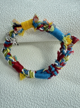 藏式手绳手链搭配粗线编织diy招财文玩饰品佛珠手串原创一物一拍