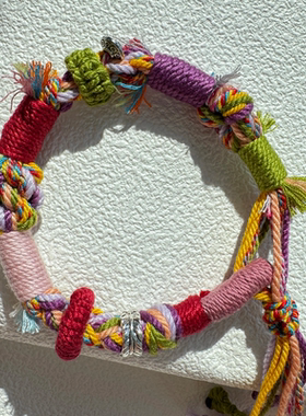 藏式手绳节日礼物一物一拍手工制作精美手工手搓棉线有制作痕迹