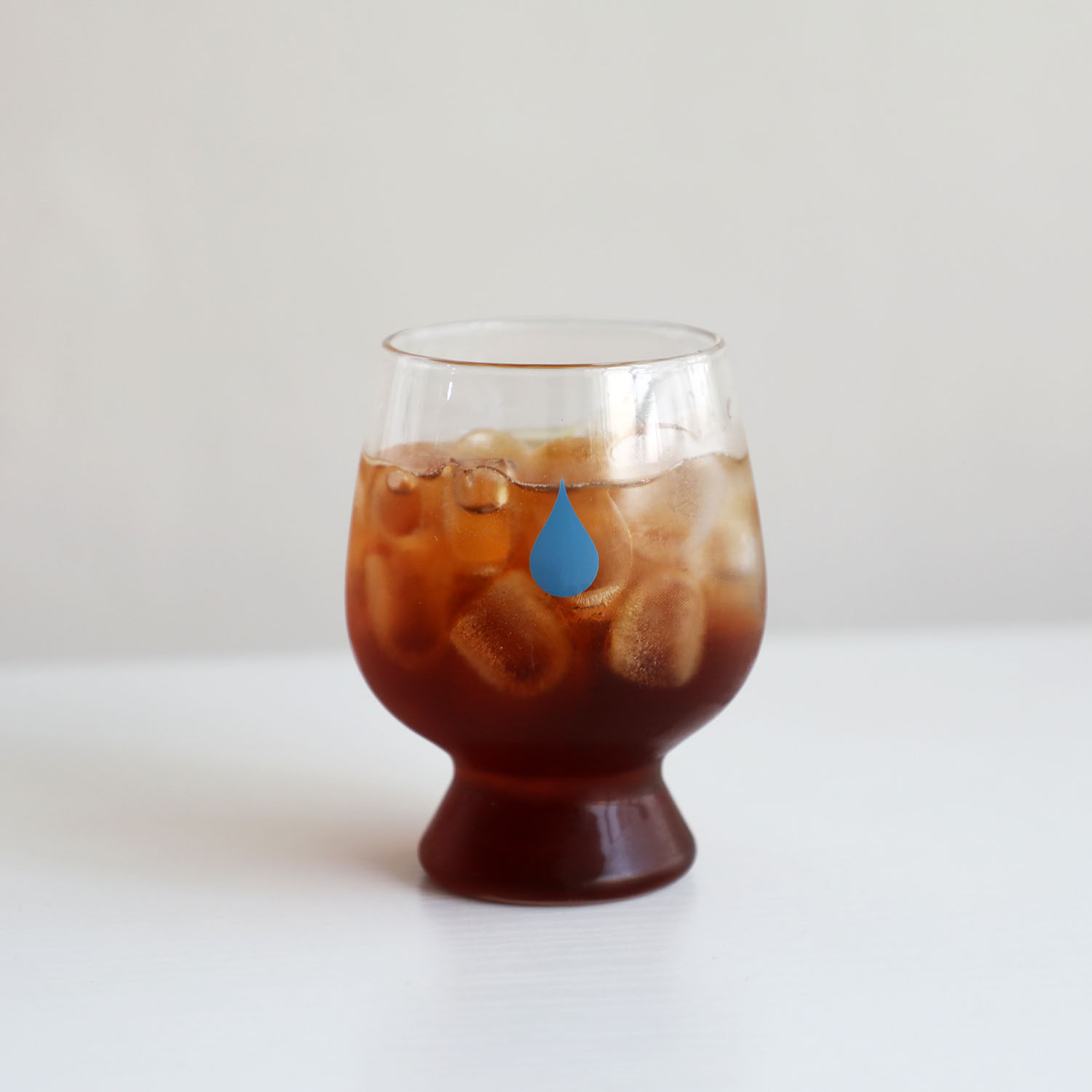 高硼硅玻璃杯 Blue water bottle咖啡杯 日式蓝色水滴瓶子冰咖啡图片