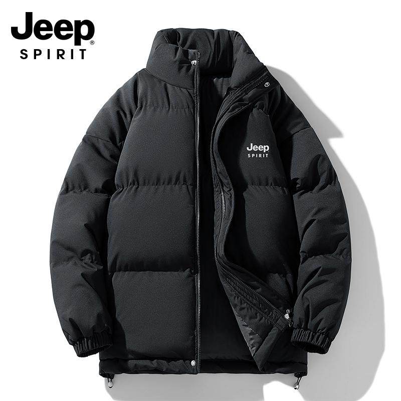 JEEP SPIRIT吉普羽绒棉服男士冬季潮牌加厚棉袄宽松立领棉衣外套