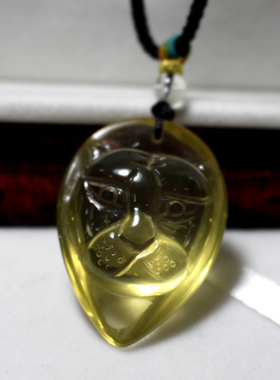 天然黄水晶老虎吊坠挂件男女本命年属鼠牛虎兔龙蛇羊猴鸡狗猪2025