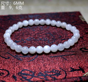 天然灰白月光石手链 拉长石手串水晶饰品招桃花招财闺蜜女友礼物