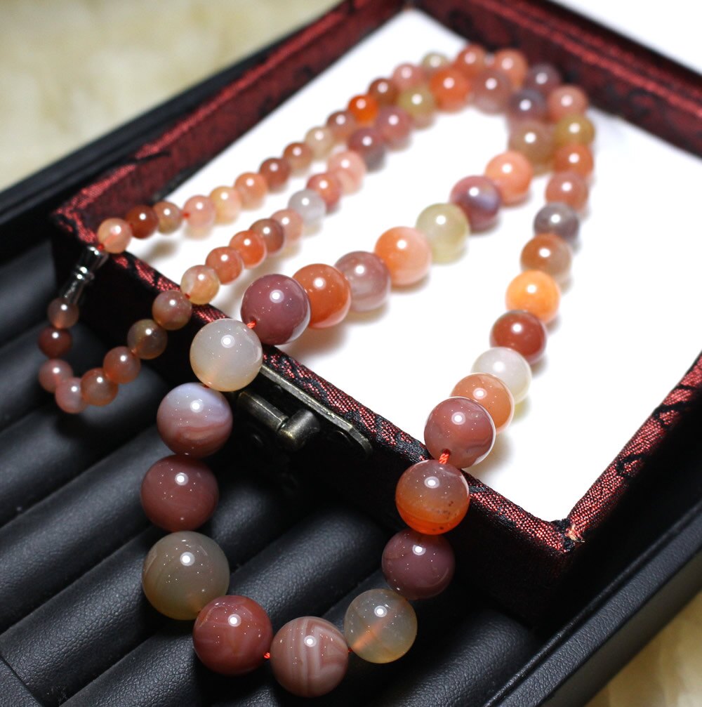 天然光面盐源玛瑙塔链项链天然盐源玛瑙塔链项链 盐源玛瑙项链