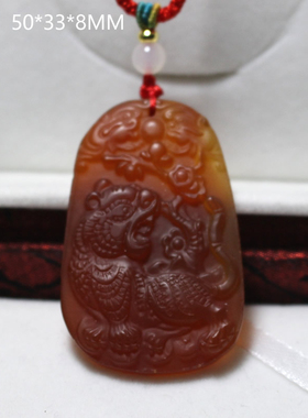 天然红玉髓雕刻老虎吊坠男女款项链挂件饰品生日礼物2025吉祥物