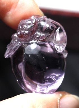 天然紫水晶貔貅有求必须挂件招财开运转运吉祥物闺蜜情人节礼物透