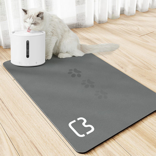 纯色宠物餐垫硅藻泥简约喂食垫重复水洗猫狗垫吸水防滑宠物专用