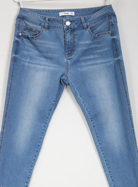 朵以2022夏装新款正品百搭牛仔小脚裤34dx225001