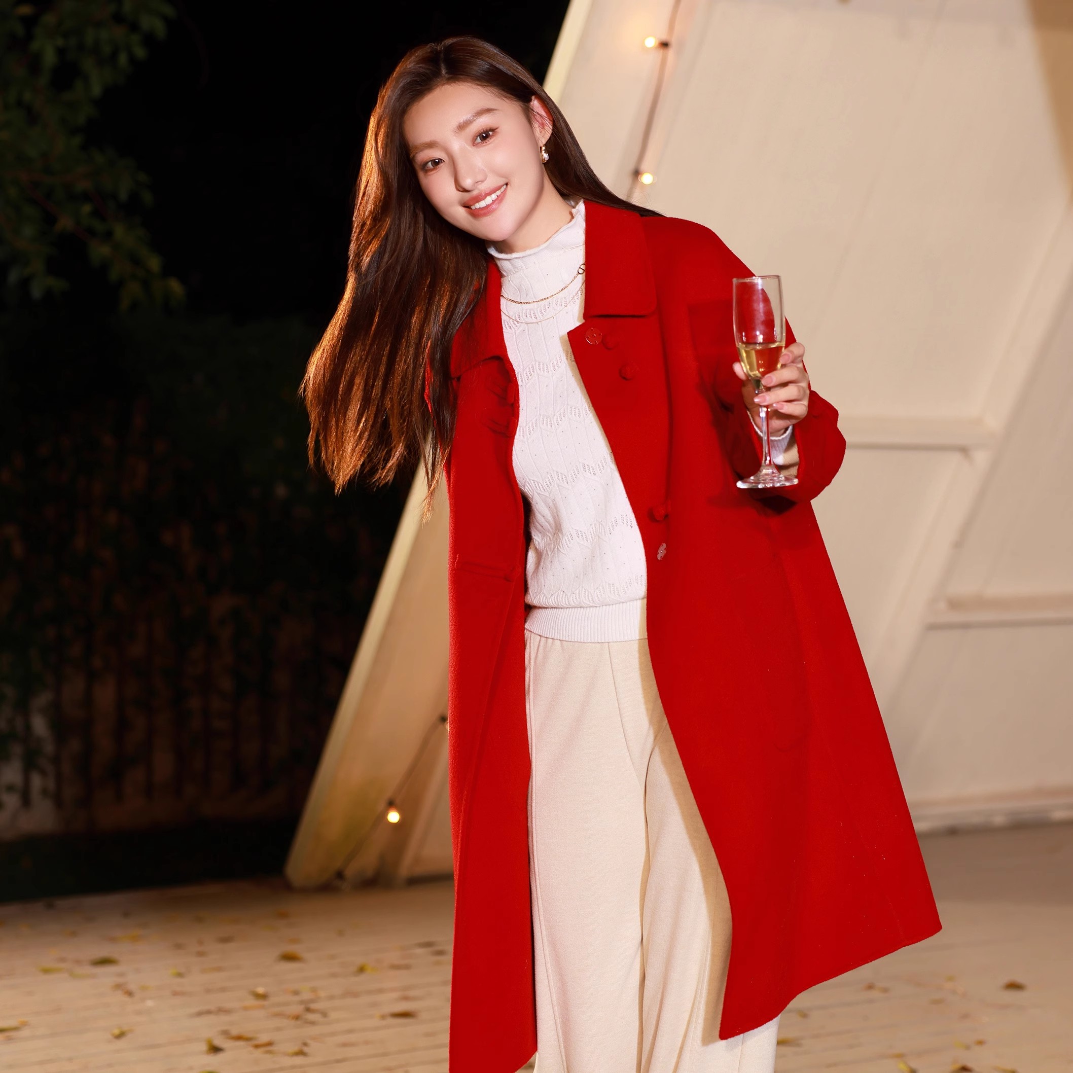 朵以2024冬季新款双面呢大衣39DD739119原1159【绵羊毛100%】