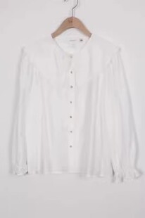 复古设计感衬衫 娃娃领衬衣法式 女上衣38DQ131130 新款 朵以2023秋季