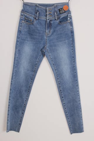 朵以2023春装新款时尚百搭高腰小脚裤牛仔裤38dc231096原319