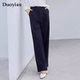 39DC231055 时尚 新款 百搭高腰显瘦直筒长裤 duoyi朵以2024春季
