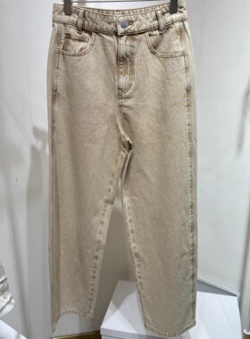 朵以2025春季新款专柜正品直筒牛仔裤百搭款40DC208076原359