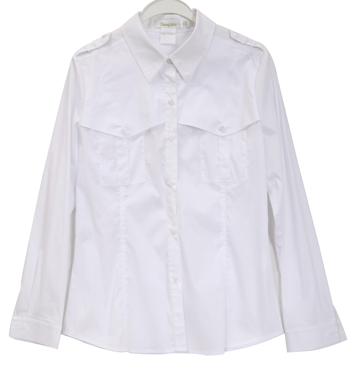 朵以正品2020秋季气质修身显瘦纯色单排扣海军款式衬衣33dq105082