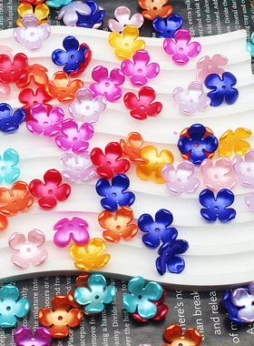 16mmDIY手工四叶花瓣四叶草幸福花梅花珠子材料仿珍珠古风发簪