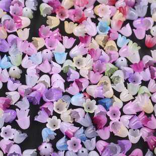 新款渐变双色铃兰diy手工风铃花香妃花环流苏挂坠发簪散珠配件