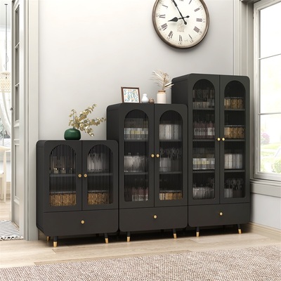 玻璃门斗柜展示储物收纳柜轻奢风