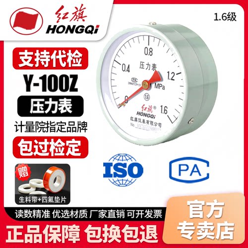 轴向不带边红旗仪表Y-100Z