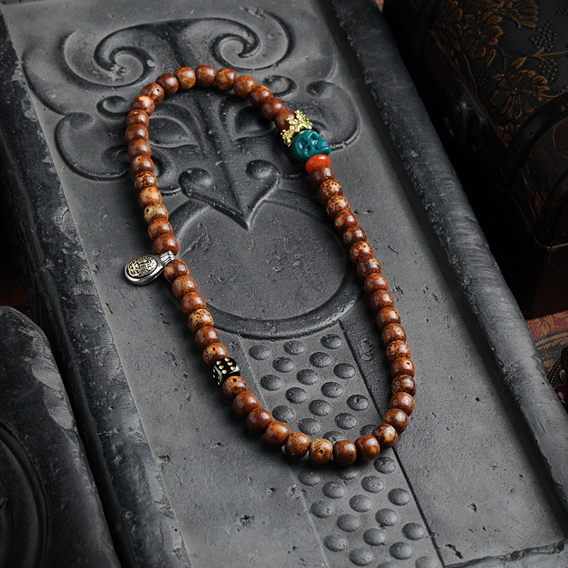 陈籽星月菩提子手串手持链念佛珠文玩配饰皇冠骷髅头玛瑙高端正品