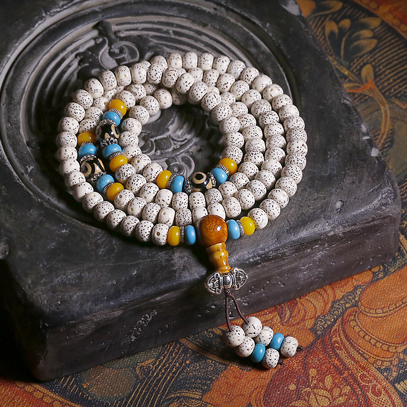 星月菩提手串108颗毛衣链天珠