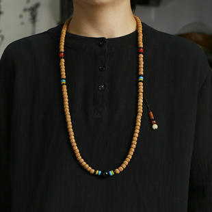 金刚菩提手串男108颗佛珠文玩念珠原籽满肉手持手链戴脖子的项链