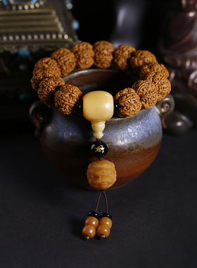 六瓣大金刚菩提子手串男盘玩尼泊尔爆肉原籽生肖貔貅手持念珠文玩