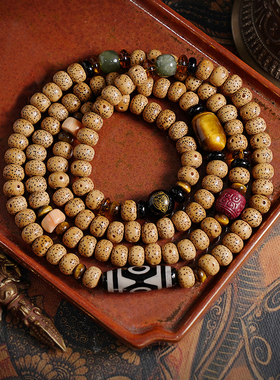 星月菩提子手串男女配饰陈籽108颗文玩佛珠项链天珠盘玩手链念珠