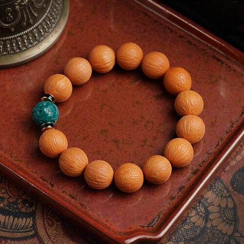 天然野生猴头文玩手串满天星纹理