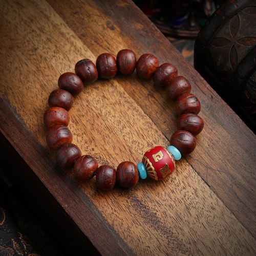 福果地老凤眼菩提原籽文玩手串