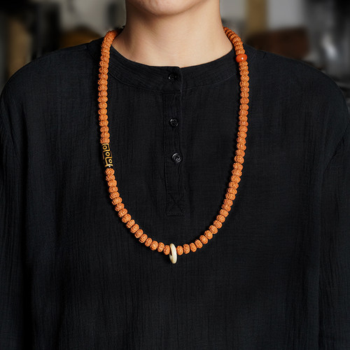 金刚菩提子108颗九眼天珠项链