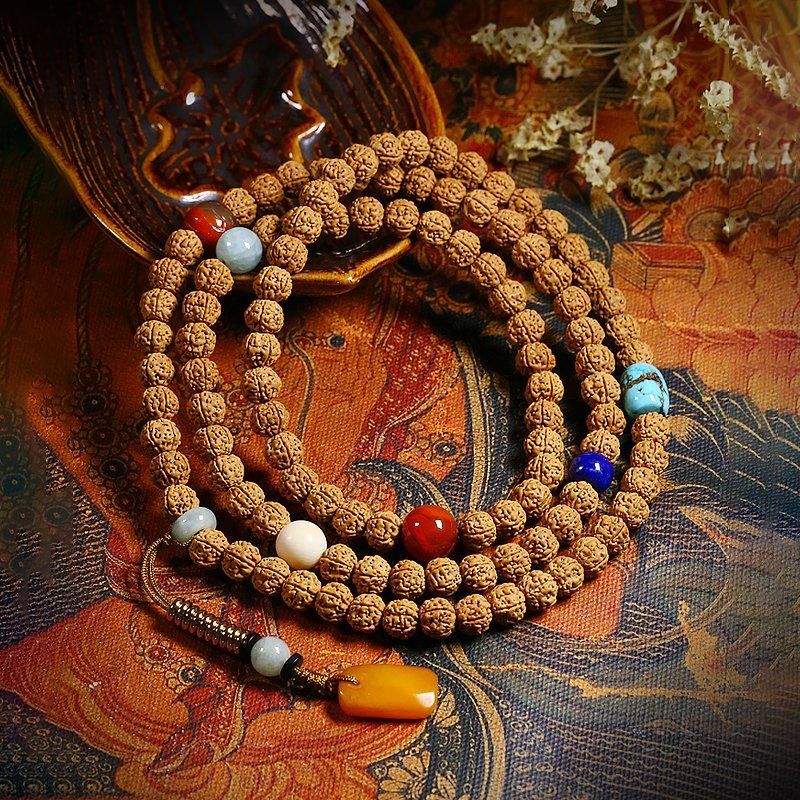 小金刚菩提子手串男女108颗手链福果地藏式佛珠项链天然文玩配饰